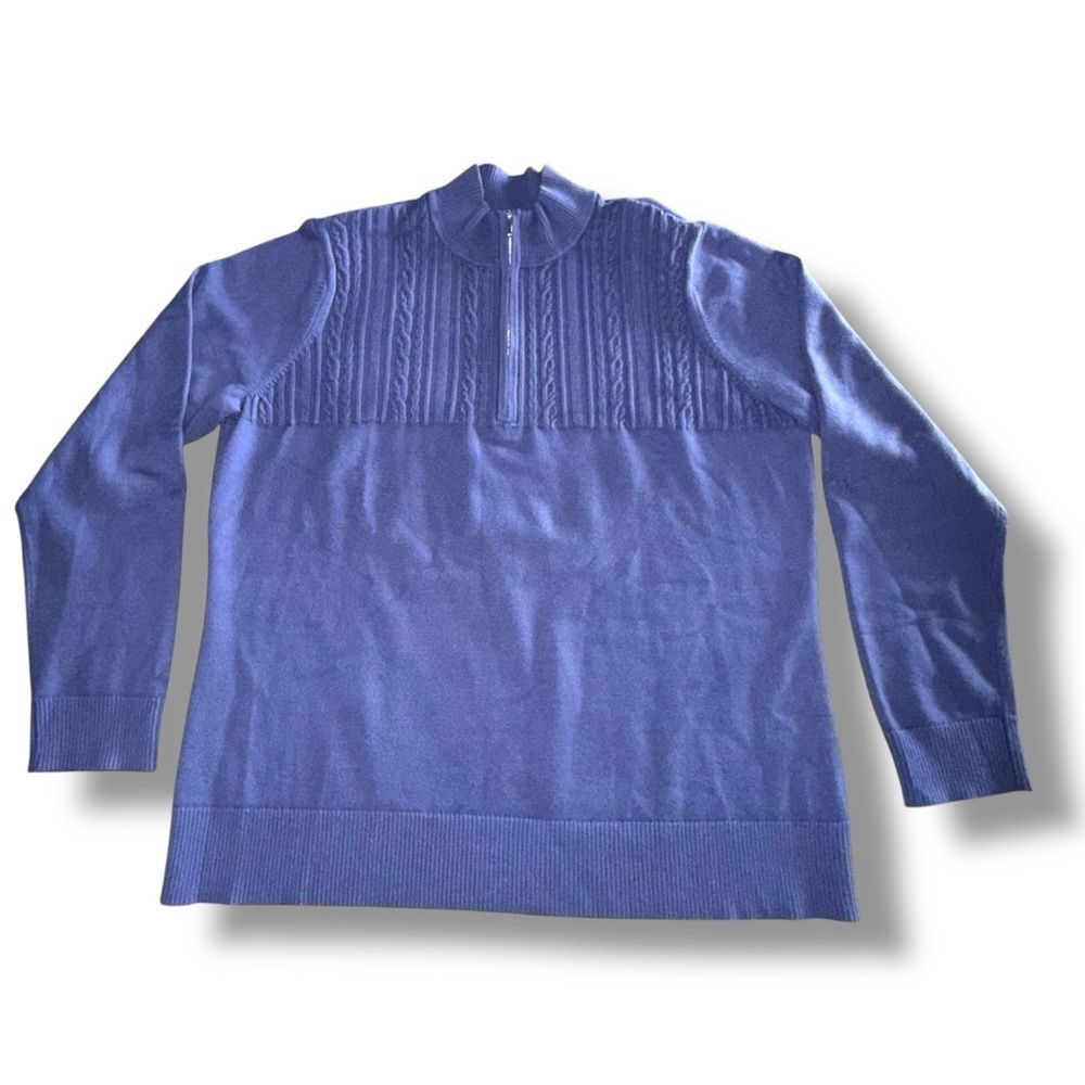 LADY HAGEN Women's 1/4 Zip Golf Sweater - XXL Marlin - Picture 4 of 10